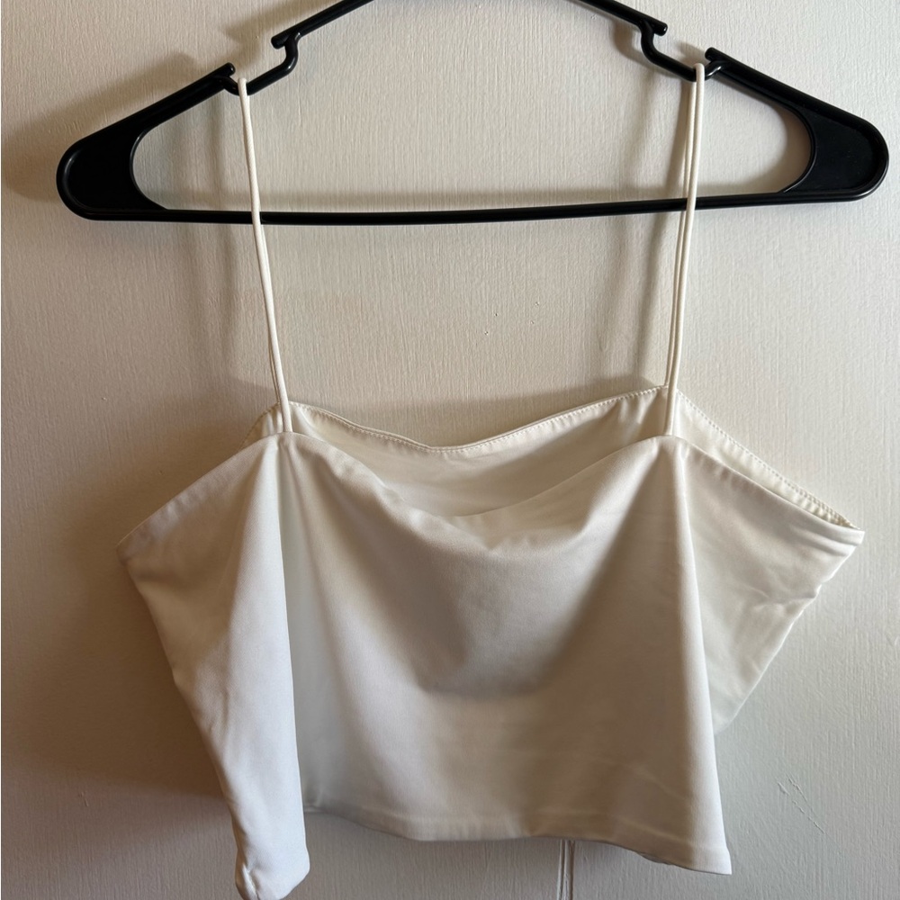 Elegant White Spaghetti Strap Top